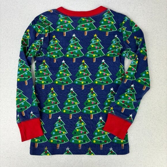 Mini Boden Glow in the Dark Christmas Tree Long John Pajamas 3 - Picture 5 of 9